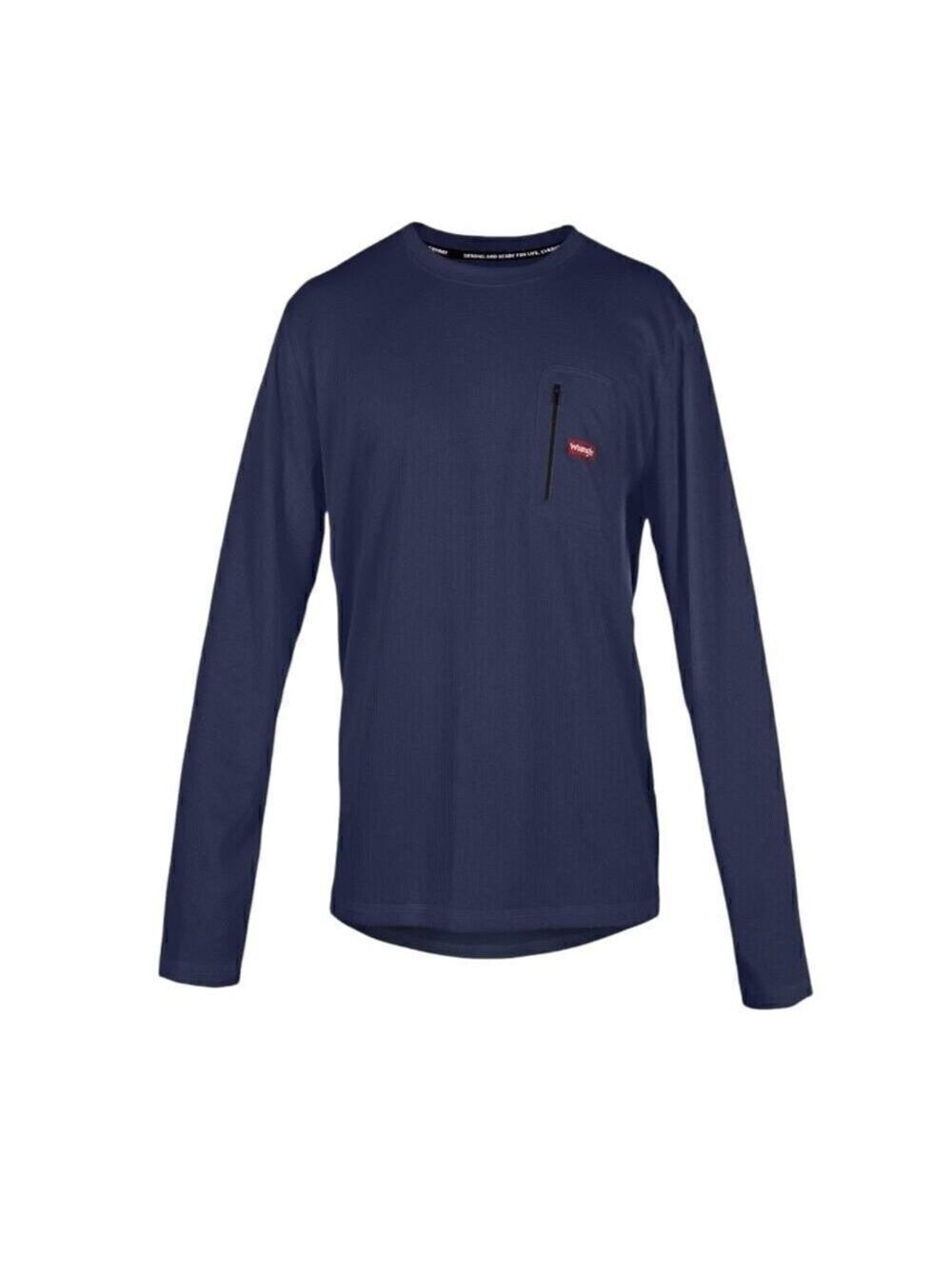Wrangler Men's Moisture Wicking Waffle Thermal Pull-On Long Sleeve Tee Shirt Lg